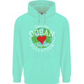 Environment Save the Ocean Stop Pollution Mens 80% Cotton Hoodie Peppermint