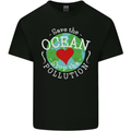 Environment Save the Ocean Stop Pollution Mens Cotton T-Shirt Tee Top Black