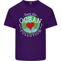Environment Save the Ocean Stop Pollution Mens Cotton T-Shirt Tee Top Purple