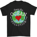 Environment Save the Ocean Stop Pollution Mens T-Shirt Cotton Gildan Black