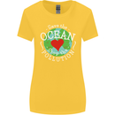 Environment Save the Ocean Stop Pollution Womens Wider Cut T-Shirt Yellow