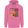 Equestrian Best Horse Mom Ever Funny Mens 80% Cotton Hoodie Azelea