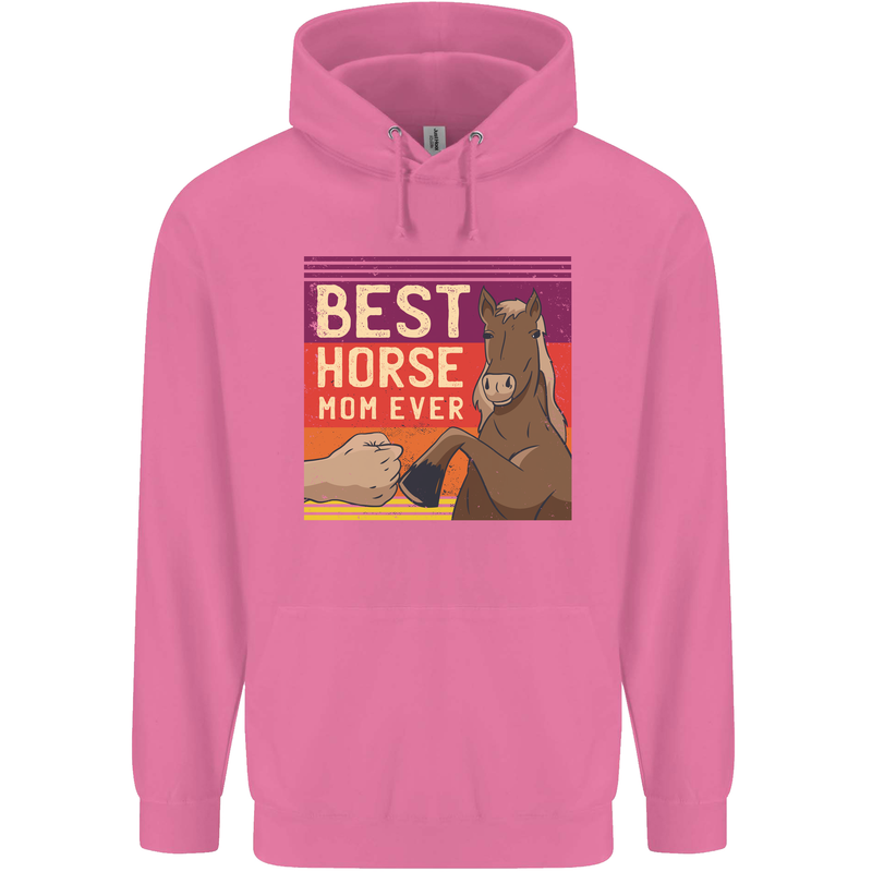 Equestrian Best Horse Mom Ever Funny Mens 80% Cotton Hoodie Azelea