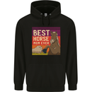 Equestrian Best Horse Mom Ever Funny Mens 80% Cotton Hoodie Black