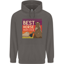 Equestrian Best Horse Mom Ever Funny Mens 80% Cotton Hoodie Charcoal