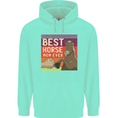 Equestrian Best Horse Mom Ever Funny Mens 80% Cotton Hoodie Peppermint