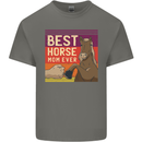 Equestrian Best Horse Mom Ever Funny Mens Cotton T-Shirt Tee Top Charcoal