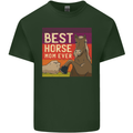 Equestrian Best Horse Mom Ever Funny Mens Cotton T-Shirt Tee Top Forest Green