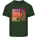 Equestrian Best Horse Mom Ever Funny Mens Cotton T-Shirt Tee Top Forest Green
