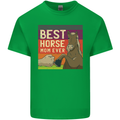 Equestrian Best Horse Mom Ever Funny Mens Cotton T-Shirt Tee Top Irish Green