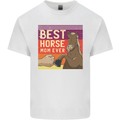 Equestrian Best Horse Mom Ever Funny Mens Cotton T-Shirt Tee Top White