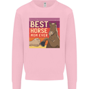 Equestrian Best Horse Mom Ever Funny Mens Sweatshirt Jumper Light Pink