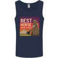 Equestrian Best Horse Mom Ever Funny Mens Vest Tank Top Navy Blue