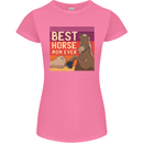 Equestrian Best Horse Mom Ever Funny Womens Petite Cut T-Shirt Azalea