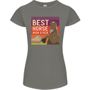 Equestrian Best Horse Mom Ever Funny Womens Petite Cut T-Shirt Charcoal