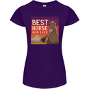 Equestrian Best Horse Mom Ever Funny Womens Petite Cut T-Shirt Purple