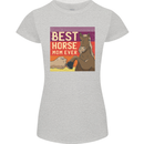 Equestrian Best Horse Mom Ever Funny Womens Petite Cut T-Shirt Sports Grey