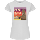 Equestrian Best Horse Mom Ever Funny Womens Petite Cut T-Shirt White