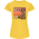 Equestrian Best Horse Mom Ever Funny Womens Petite Cut T-Shirt Yellow