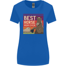 Equestrian Best Horse Mom Ever Funny Womens Wider Cut T-Shirt Royal Blue