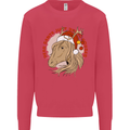 Equestrian Dear Santa Funny Horse Christmas Kids Sweatshirt Jumper Heliconia
