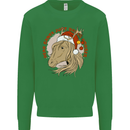 Equestrian Dear Santa Funny Horse Christmas Kids Sweatshirt Jumper Irish Green