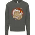 Equestrian Dear Santa Funny Horse Christmas Kids Sweatshirt Jumper Storm Grey