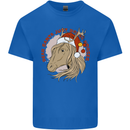 Equestrian Dear Santa Funny Horse Christmas Kids T-Shirt Childrens Royal Blue