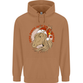 Equestrian Dear Santa Funny Horse Christmas Mens 80% Cotton Hoodie Caramel Latte