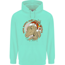 Equestrian Dear Santa Funny Horse Christmas Mens 80% Cotton Hoodie Peppermint