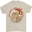Equestrian Dear Santa Funny Horse Christmas Mens T-Shirt 100% Cotton Sand