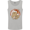 Equestrian Dear Santa Funny Horse Christmas Mens Vest Tank Top Sports Grey