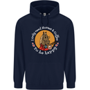 Equestrian I Only Need Horses and Coffee Childrens Kids Hoodie Navy Blue