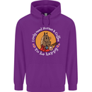 Equestrian I Only Need Horses and Coffee Childrens Kids Hoodie Purple
