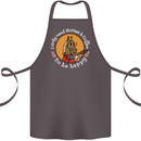 Equestrian I Only Need Horses and Coffee Cotton Apron 100% Organic Dark Grey