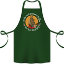 Equestrian I Only Need Horses and Coffee Cotton Apron 100% Organic Forest Green