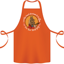 Equestrian I Only Need Horses and Coffee Cotton Apron 100% Organic Orange