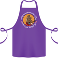 Equestrian I Only Need Horses and Coffee Cotton Apron 100% Organic Purple