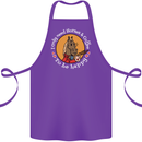 Equestrian I Only Need Horses and Coffee Cotton Apron 100% Organic Purple