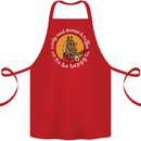 Equestrian I Only Need Horses and Coffee Cotton Apron 100% Organic Red