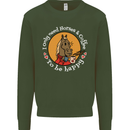 Equestrian I Only Need Horses and Coffee Kids Sweatshirt Jumper Forest Green