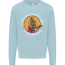 Equestrian I Only Need Horses and Coffee Kids Sweatshirt Jumper Light Blue