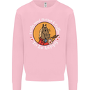 Equestrian I Only Need Horses and Coffee Kids Sweatshirt Jumper Light Pink