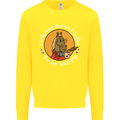 Equestrian I Only Need Horses and Coffee Kids Sweatshirt Jumper Yellow