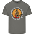 Equestrian I Only Need Horses and Coffee Kids T-Shirt Childrens Charcoal