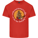 Equestrian I Only Need Horses and Coffee Kids T-Shirt Childrens Red