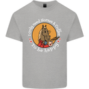 Equestrian I Only Need Horses and Coffee Kids T-Shirt Childrens Sports Grey