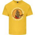Equestrian I Only Need Horses and Coffee Kids T-Shirt Childrens Yellow