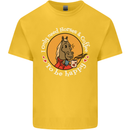 Equestrian I Only Need Horses and Coffee Kids T-Shirt Childrens Yellow