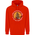Equestrian I Only Need Horses and Coffee Mens 80% Cotton Hoodie Bright Red